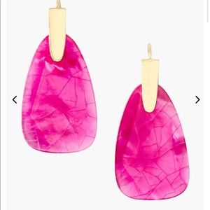 Marty gold drop earrings in Azalea 🌺 illusion